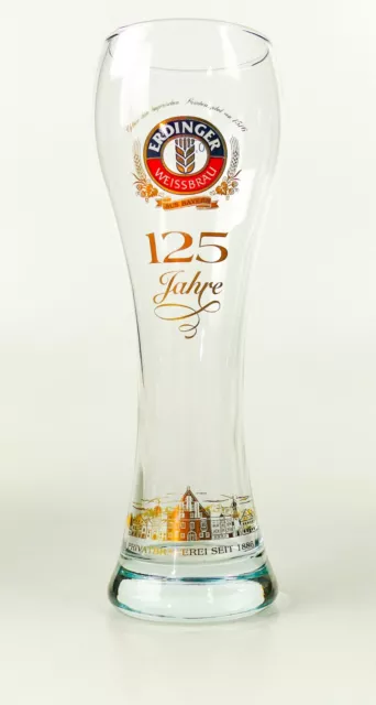 Erdinger Weissbräu 125 Jahre Glas 0,5 l Hefe Weissbier Weizenglas Gläser 1711