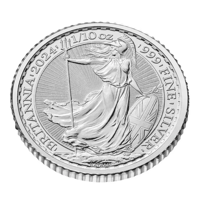 2024 GREAT BRITAIN Silver Britannia BU 1/10 oz .999+ Fine Bullion Round