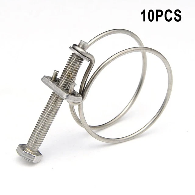 POWERTEC Fascette stringitubo a doppio anello da 12,7 cm per tubo di raccolta della polvere e tubo di sfiato dell'asciugatrice, morsetti a molla a sgancio rapido per collettori di polveri e raccordi