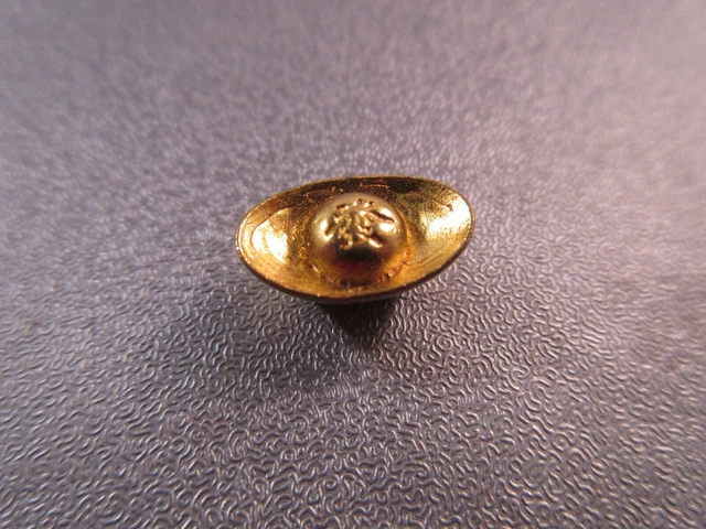 Chinese Mini Yuanbao (Sycee / Ingot ) Gold Plated Brass Spacer Bead