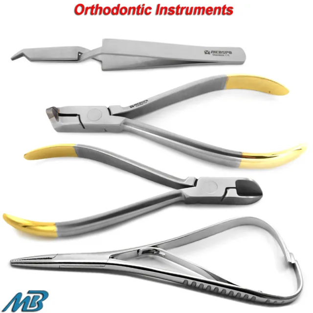 Dental Orthodontic TC Hard Wire & Distal End Cutter Bracket Forceps Mathieu Set