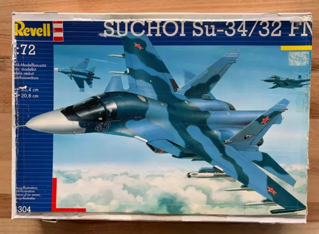 Revell Suchoi Su-34/32 FN 1/72 Scale Plastic Model Kit, 1996, Complete