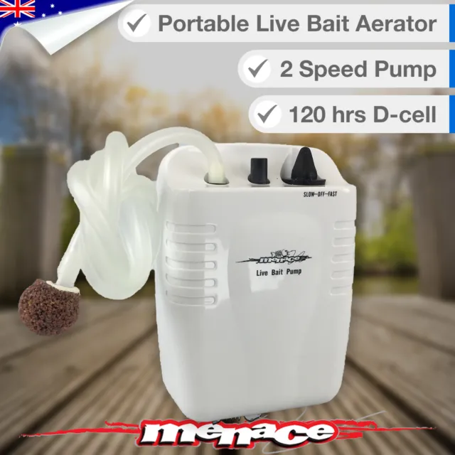 RECHARGEABLE LIVE BAIT Aerator Pump Fishing Tank Oxygenator Single