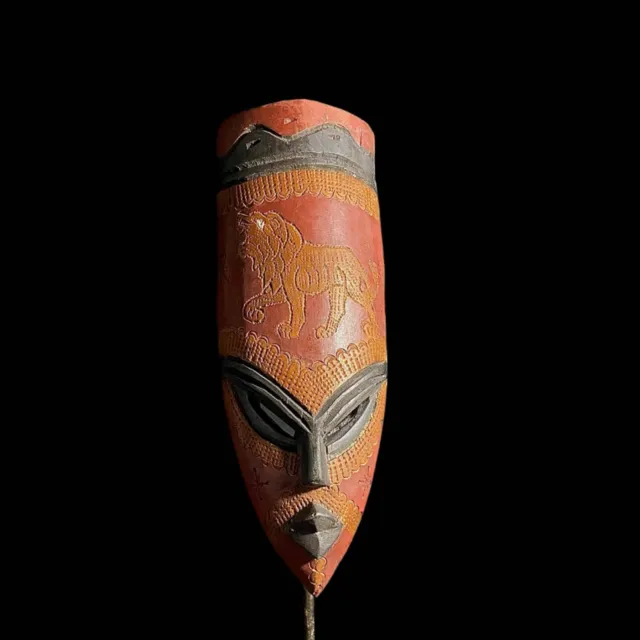 Long Mask From Ghana African mask antiques tribal Collectibles Wooden Mask -7150