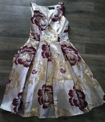 Liza Luxe Women Floral Casual Formal Dress Size small Sleeveless