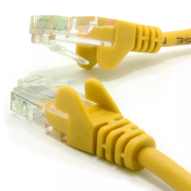 5m Amarillo Network Ethernet RJ45 Cat5E-CCA UTP PATCH 26AWG Cable Plomo 2