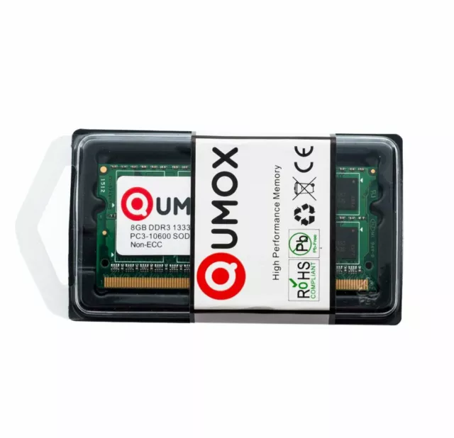 QUMOX 16GB(2x 8GB) DDR3 1333MHz PC3-10600 (204 PIN) SO-DIMM MEMORY kit 3