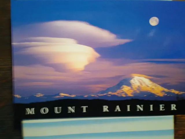 Beautiful Photo Post Card Aerial View Over Mt.rainier Washington