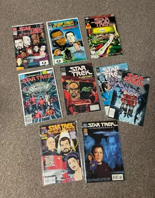 Star Trek comics lot run of DC and Marvel TNG convergence #1