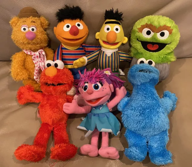 Lote de Muppets de la Calle Sésamo Elmo Abby Ernie Bert Galletas Monstruo Oscar Fozzie Bear