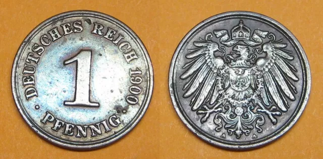 Kaiserreich : 1 Pfennig 1900 A