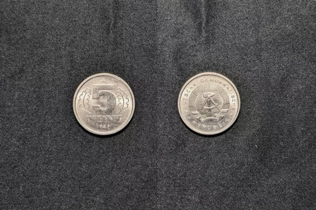 DDR Kursmünze 5 Pfennig 1989 A