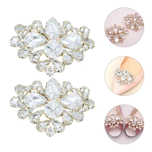 2 pz clip per scarpe per spose decorazioni scarpe in cristallo il matrimonio sposa