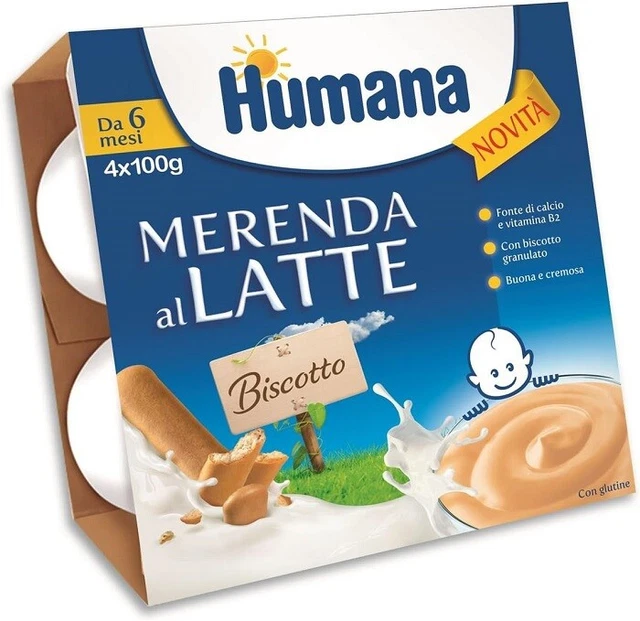 HUMANA Bocadillo en La Leche Galleta 4x400 Gr