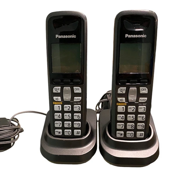 Lot Of 2 Panasonic Cordless Phone KX-TGA641 with Charging Base
