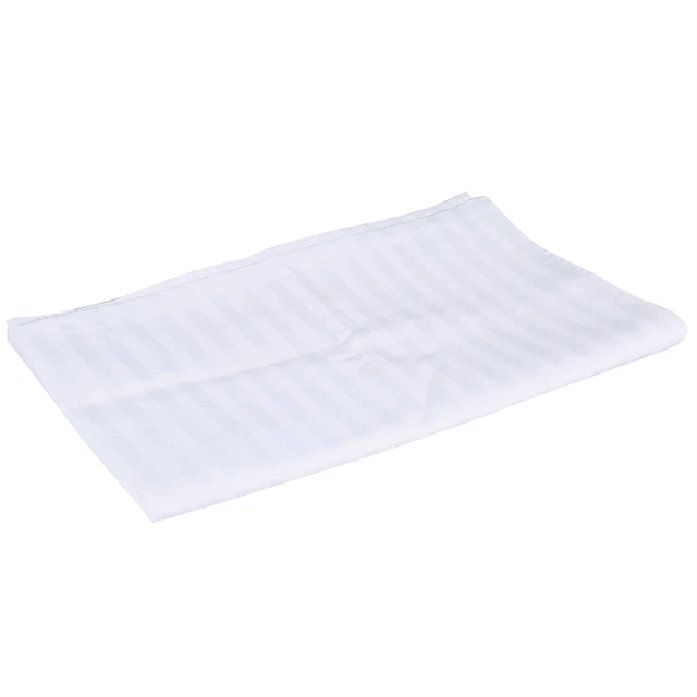 (Bianco, 120*190) Lenzuola di bellezza salone a righe cotone copertura letto trattamento SPA SLS