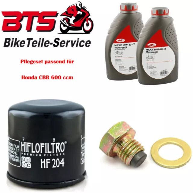 Pflegeset 2L Öl, Filter, Ablassschraube passend für Honda CBR 600 ccm 91