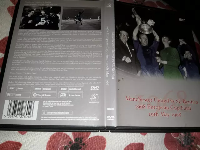 manchester united vs benfica   1968 european cup final dvd  free uk post