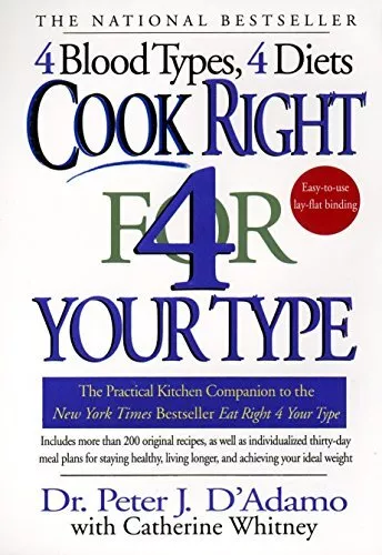 Cook Right for Your Type (Eat Right 4 Your Type) by Peter J. D'Adamo Book The