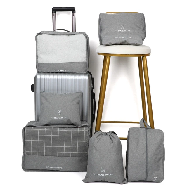 7 Pcs Borsone Viaggio Borse Per Riporre Vestiti Pacchetto