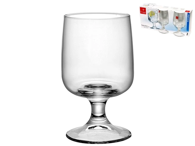 Confezione 3 Calici In Vetro Executive Acqua cl 26 Trasparente Bormioli Rocco