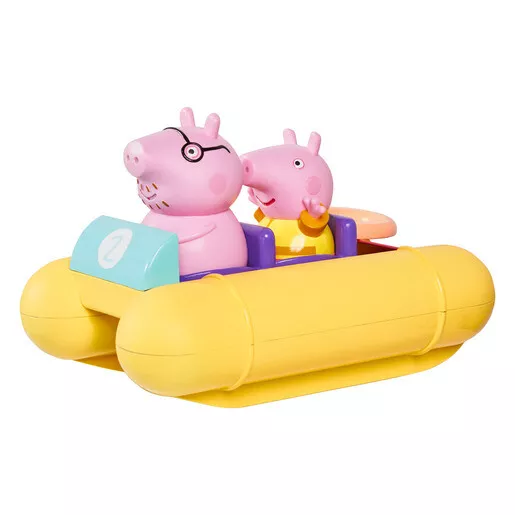 Neu Tomy Toomies Peppa Pig Zieh & Go Tretboot Badewannenspielzeug
