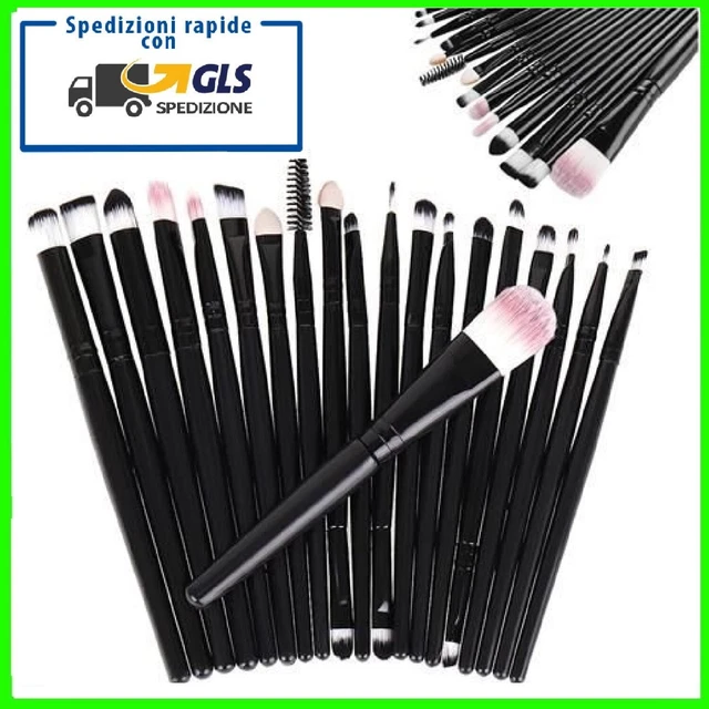 Set 20 Pennelli Make Up Trucco Professionali Per Labbra Contouring Ombretti Viso