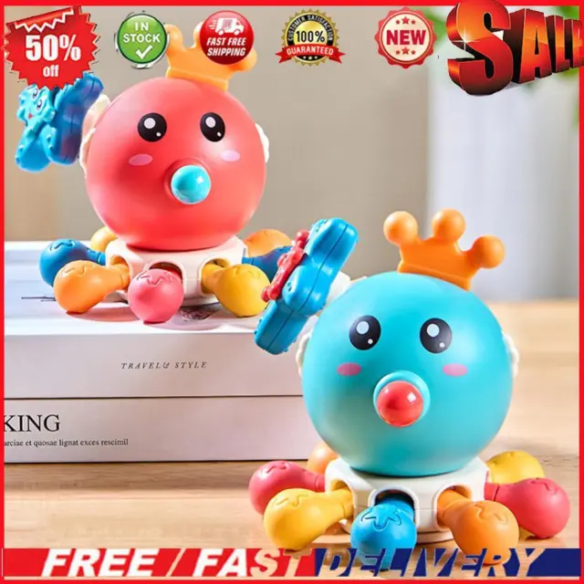 Octopus Baby Sound Toy Portable Rotatable Octopus Toy for 0 1 2 3 Year Old Kids