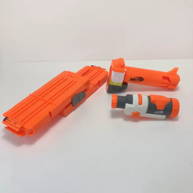 Nerf N-Strike Modulus Blaster Attachments Long Barrel Dual 12 Magazines & Scope
