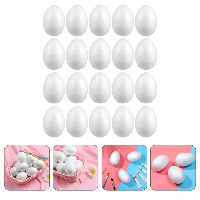 30 Pcs Schäume Weiße Heimdekoration Weiße Embryo-Schaum-Eier Kinderkorb Ton