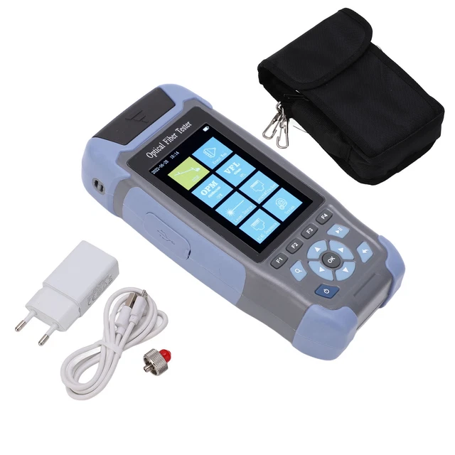 OTDR Optical Fiber Tester 3.5in Optical Time Breakpoint Loss Detector(EU Plug)