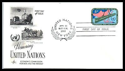 8 cent NATIONS UNIES FDC 1960 Commission économique 