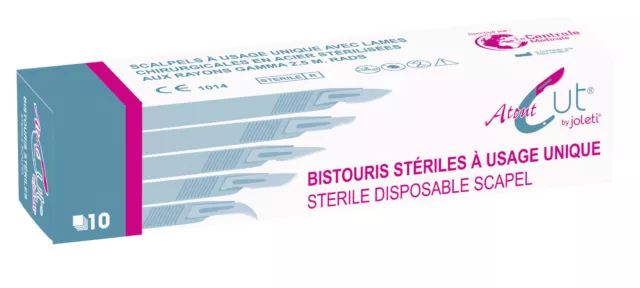 Bistouri Sterile N°10 - Boite De 10