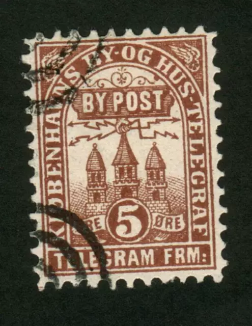 Danemark - Kjobenhavn - By Post Telegram- Used- 5 Ore