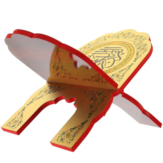 Soporte plegable para libros de madera soporte sagrado rehal estantería estante de lectura escritorio