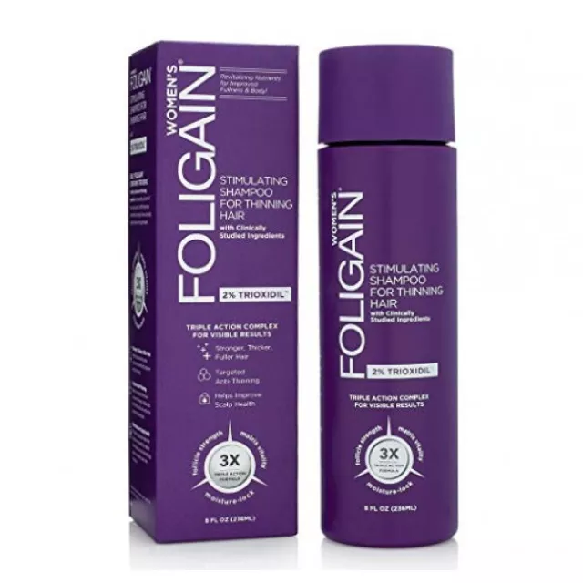 FOLIGAIN Triple Action Shampoo For Thinning Hair For Women with 2% Trioxidil