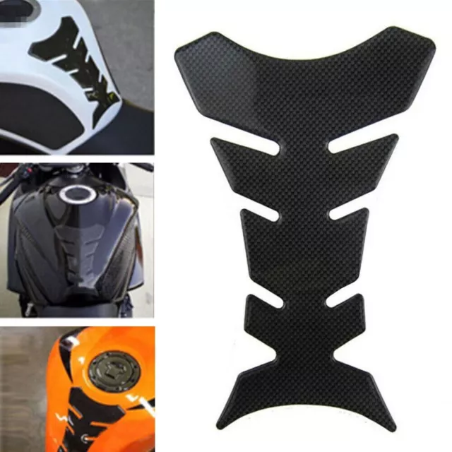 Carbon Fiber 3D Motorcycle Gel Oil Gas Fuel Tank Pad Protector Sticker Decal New