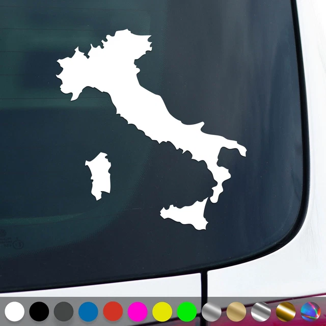 ITALY Aufkleber SET – 18 Sticker In Verschiedenen Größen Für Auto, Motorrad, Helm & Boot – Witterungsbeständig, Made In Germany