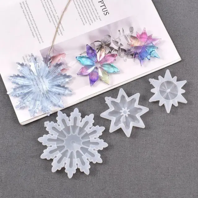 Silicone   Resin Mould DIY Jewelry Pendants Making Tool Snowflake Crafts
