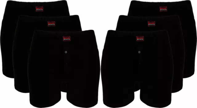 6 Stk. Herren Boxer Shorts  schwarz   100% Baumwolle Größe: 5 - 13  Top 3