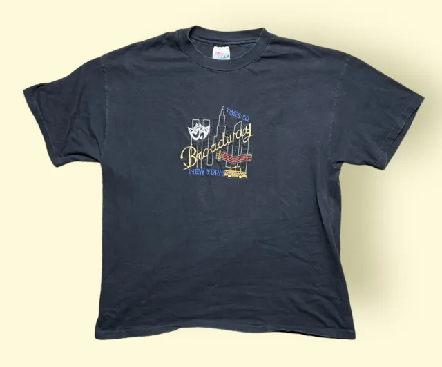 Vintage New York City T Shirt 1990s Single Stitch Hanes Men’s XL NYC Vtg 90s