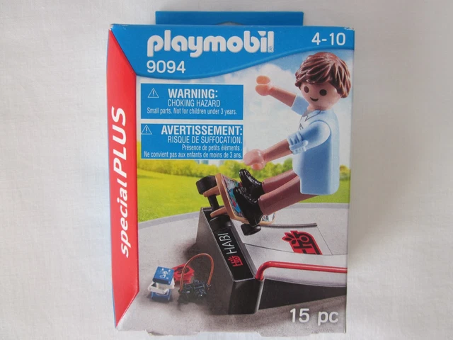 Playmobil 9094 Skateur Avec Rampe – Figurine Et Accessoires – Jouet Créatif Dès 3 Ans – Collection Spécial Plus
