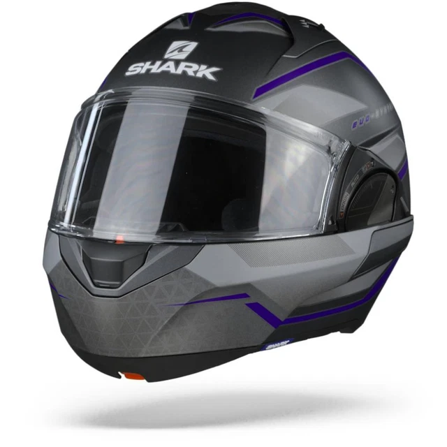 Shark Evo ES Yari ABS Matt Anthracite Blue Silver Modular Helmet