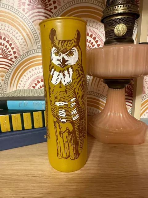Vintage 1960s MCM owl candle holder 9” collectable