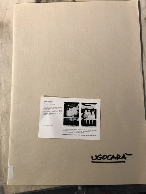 Ugo Carà Bagnanti D’autunno 2 Incisioni Puntasecca 17,7 X 28,7 Cm 1988