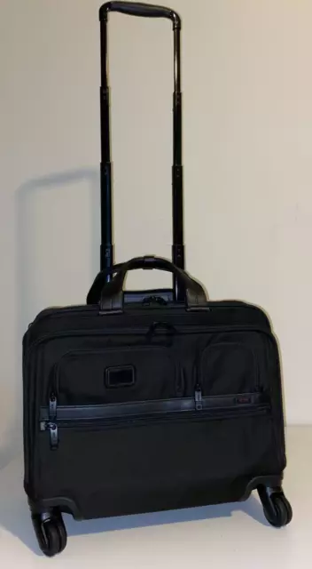 Tumi Deluxe 4 Wheeled Laptop Case Brief – Alpha 2 - 26627D2 Rolling Briefcase