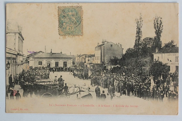 CPA Meurthe-et-Moselle French Souvenir Lunéville Guest Arrival (58495)