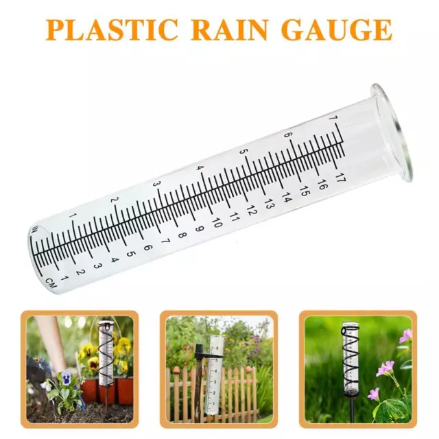 Capacity Rain Gauge Glass Replacement Tube For Yard Outdoor Garden Home Fast