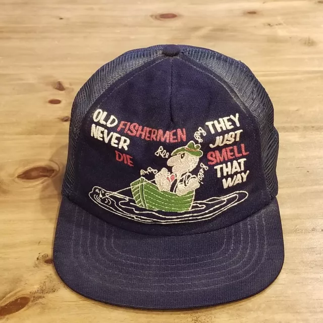 VINTAGE FUNNY TRUCKER Hat Fishing isn't matter of life more