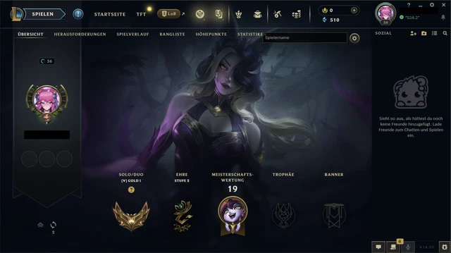 League of legend acc EUW , hight mmr , compte master s14